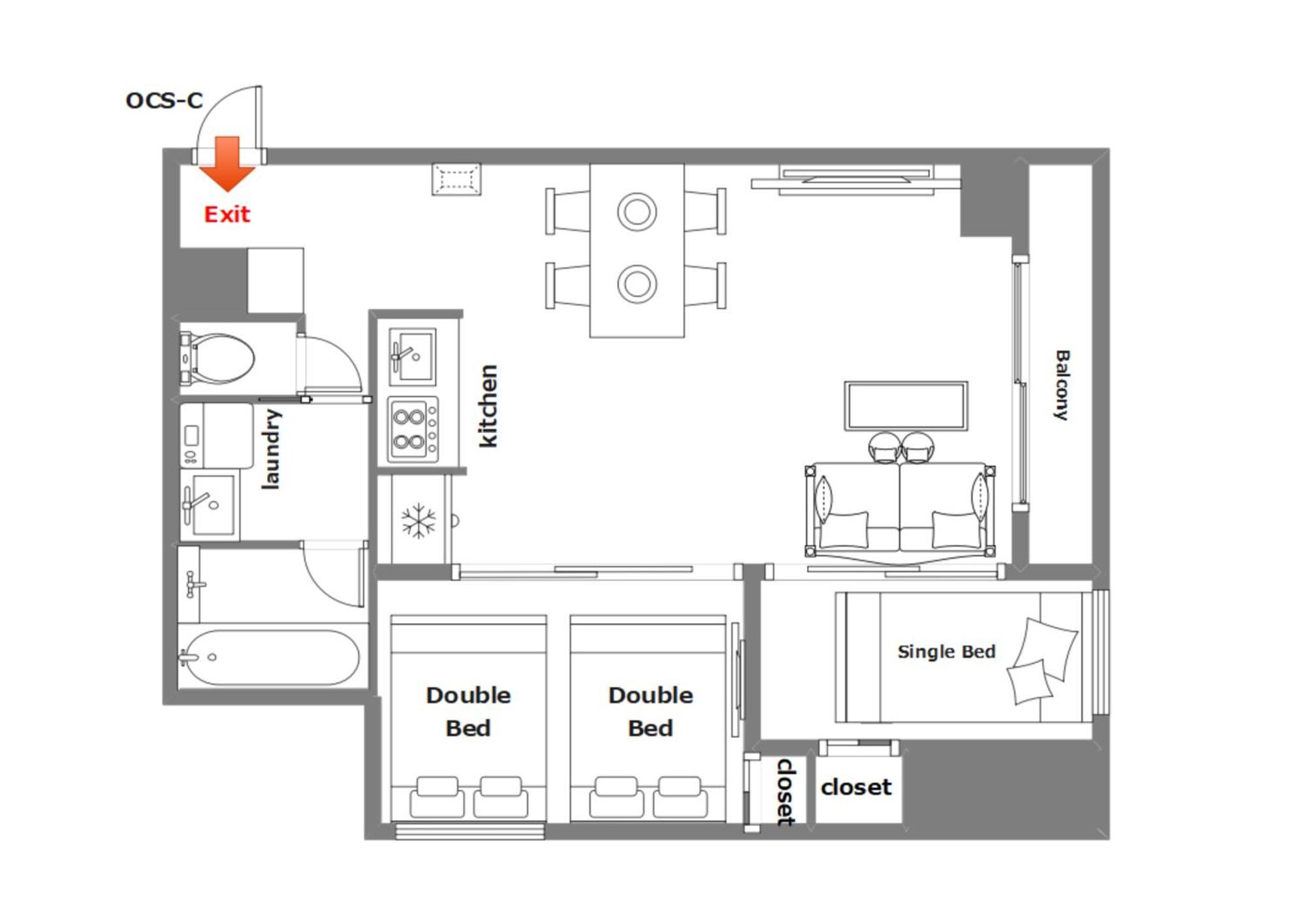 Ocean Shinsaibashi Apartment Osaka Exterior photo